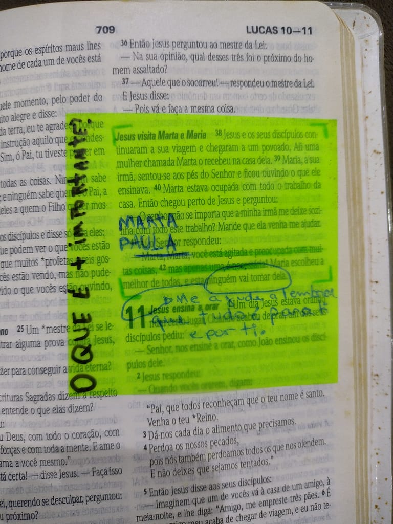 bible journaling sem espaço